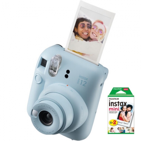 Fujifilm INSTAX MINI 12 Instant Film Camera (Pastel BLue) + duplo pakovanje papira